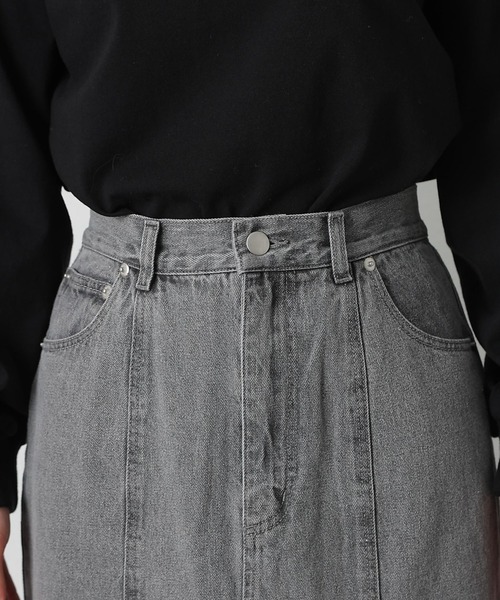 COLONY 2139（コロニートゥーワンスリーナイン）の「裾フリンジデニムマーメイドスカート（デニムスカート・レディース・ブラック/ブラック系その他/ブルー・FREE）」の22枚目の写真