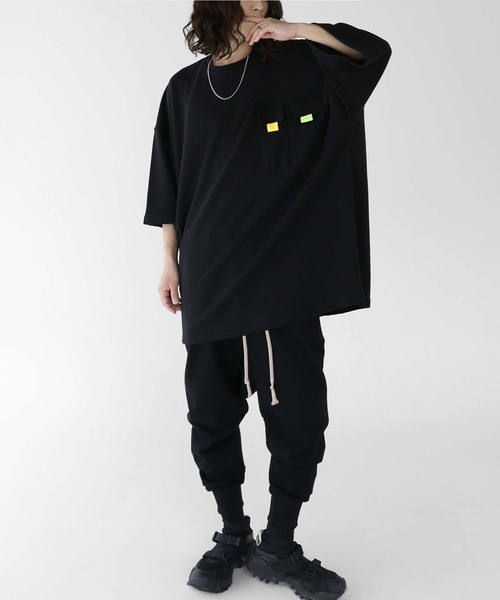 minsobi（ミンソビ）の「2ポケットビッグＴ（Tシャツ/カットソー・メンズ・ホワイト/ブラック・FREE）」の22枚目の写真