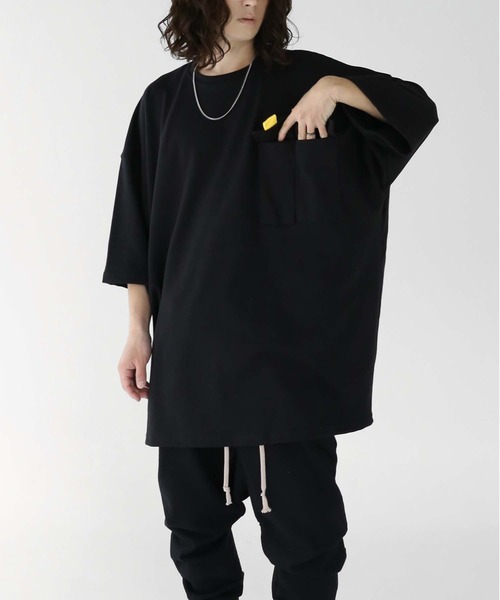 minsobi（ミンソビ）の「2ポケットビッグＴ（Tシャツ/カットソー・メンズ・ホワイト/ブラック・FREE）」の11枚目の写真