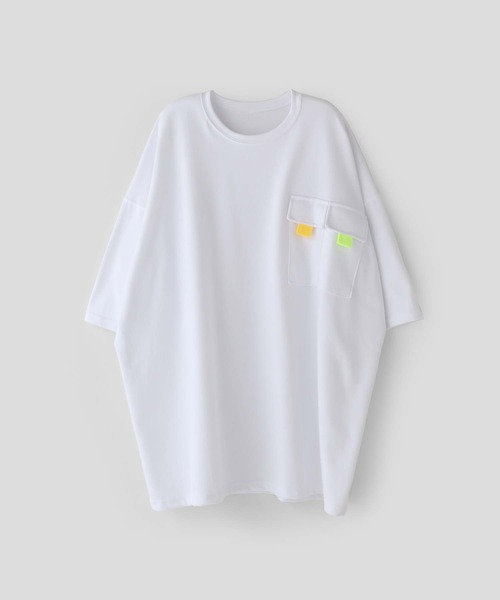 minsobi（ミンソビ）の「2ポケットビッグＴ（Tシャツ/カットソー・メンズ・ホワイト/ブラック・FREE）」の20枚目の写真