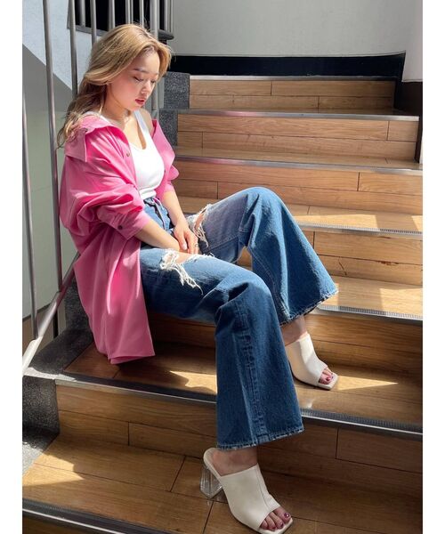 【WEB限定】カラーオーバーサイズシャツ