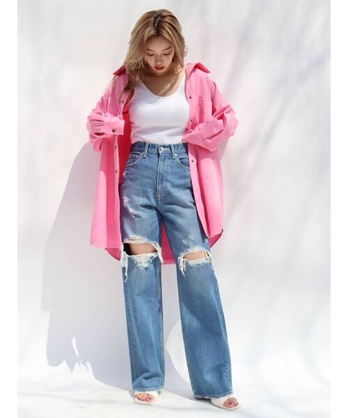 【WEB限定】カラーオーバーサイズシャツ