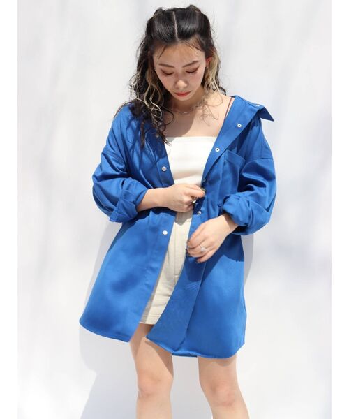 【WEB限定】カラーオーバーサイズシャツ