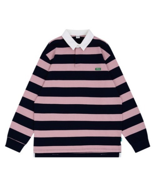 87mm(87mm)の「【87MM / Mmlg】STANDARD RUGBY SHIRT / パルチムエムエム MMLG スタンダード ラグビーシャツ(ポロシャツ・レディース・ネイビー/オレンジ/ブルー/グリーン・SMALL/MEDIUM/LARGE)」の3枚目の写真