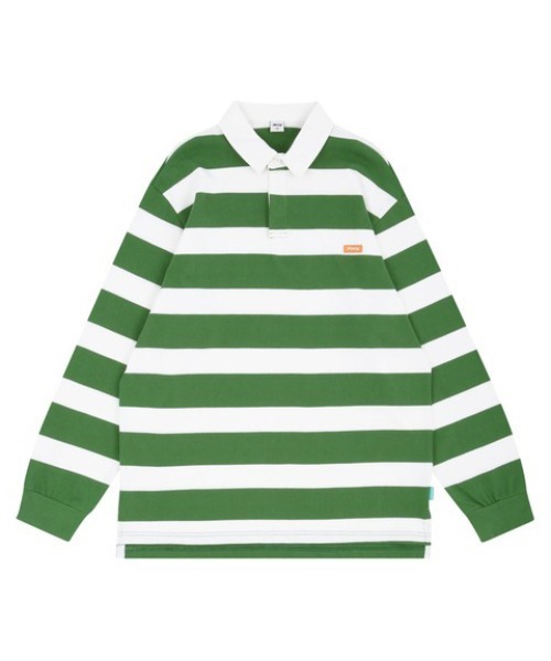 87mm(87mm)の「【87MM / Mmlg】STANDARD RUGBY SHIRT / パルチムエムエム MMLG スタンダード ラグビーシャツ(ポロシャツ・レディース・ネイビー/オレンジ/ブルー/グリーン・SMALL/MEDIUM/LARGE)」の2枚目の写真