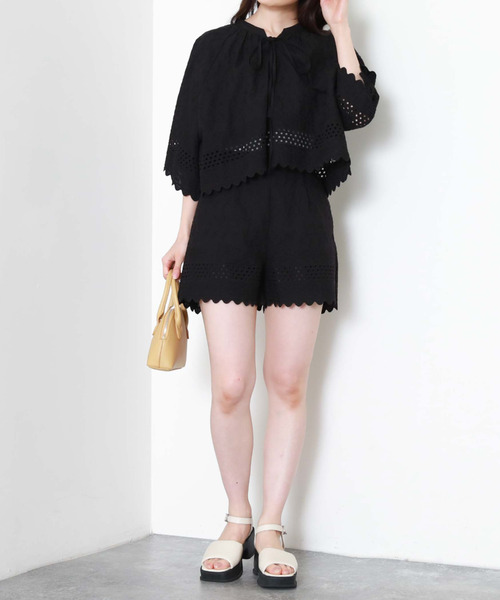 archives（アルシーヴ）の「【setup対応】カットワークレースフレアブラウス（シャツ/ブラウス・レディース・ブラック/オフホワイト・MEDIUM）」の21枚目の写真