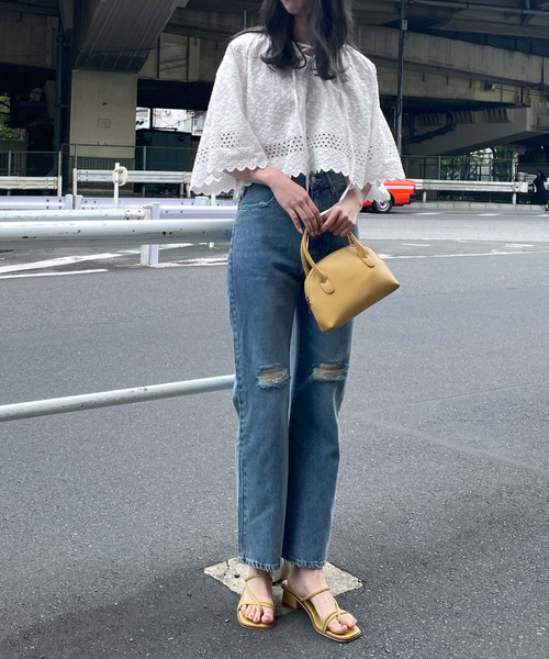 archives（アルシーヴ）の「【setup対応】カットワークレースフレアブラウス（シャツ/ブラウス・レディース・ブラック/オフホワイト・MEDIUM）」の16枚目の写真