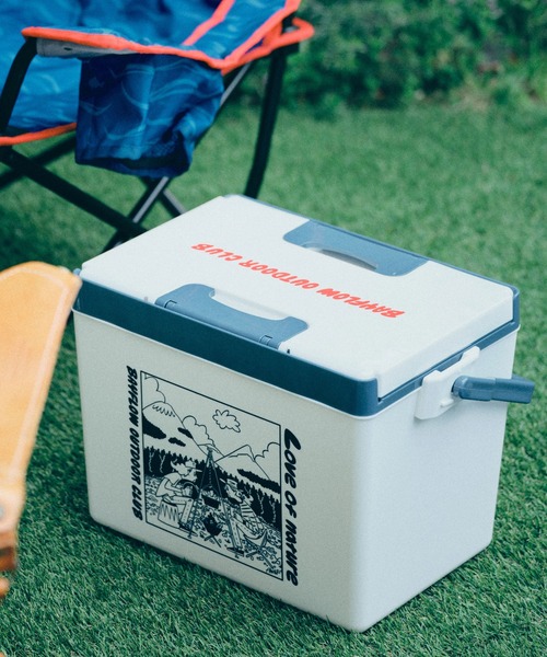 BAYFLOW(ベイフロー)の「【BAYFLOW OUTDOOR CLUB×TAKEUCHI ATSUSHI】クーラーBOX(アウトドアグッズ・レディース・ホワイト・0)」の1枚目の写真