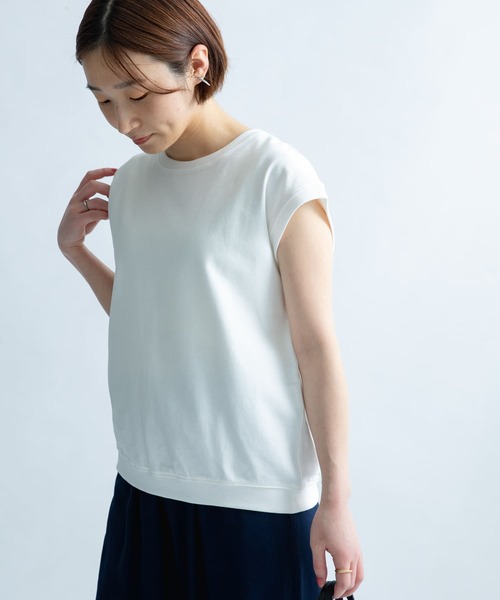 FORK&SPOON（フォークアンドスプーン）の「FORK&SPOON　ヘビーウェイト天竺ノースリーブTシャツ（Tシャツ/カットソー・レディース・オフホワイト/ブラック/オレンジ/ブルー系その他/ブルー・ONE）」の14枚目の写真