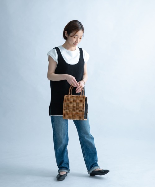 FORK&SPOON（フォークアンドスプーン）の「FORK&SPOON　ヘビーウェイト天竺ノースリーブTシャツ（Tシャツ/カットソー・レディース・オフホワイト/ブラック/オレンジ/ブルー系その他/ブルー・ONE）」の15枚目の写真