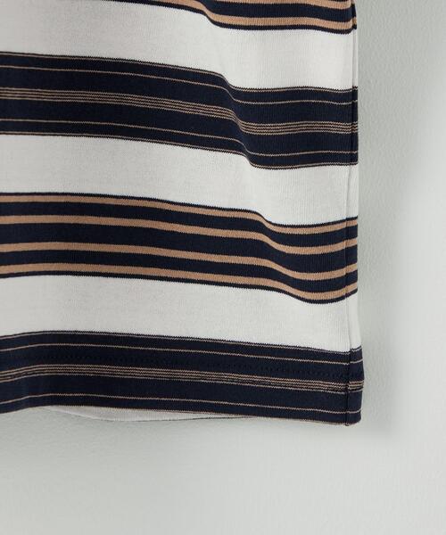 CITEN（シテン）の「＜CITEN（シテン）＞ランダムボーダーT カットソー（Tシャツ/カットソー・メンズ・ネイビー・FREE）」の5枚目の写真