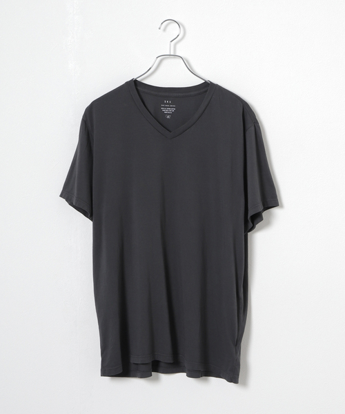 SAVE KHAKI UNITED(セーブカーキユナイテッド)の「SAVE KHAKI UNITED S/S SUPIMA V-NECK TEE(Tシャツ/カットソー・メンズ・ホワイト/ブラック/ネイビー/ライトグリーン/ブラック系その他・MEDIUM/LARGE/X-LARGE)」の3枚目の写真