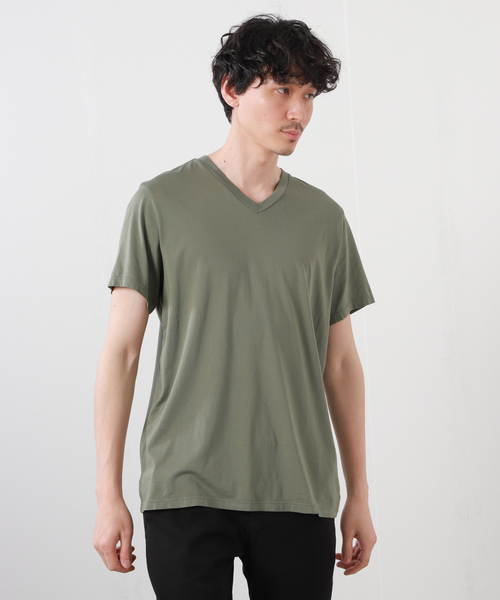 SAVE KHAKI UNITED(セーブカーキユナイテッド)の「SAVE KHAKI UNITED S/S SUPIMA V-NECK TEE(Tシャツ/カットソー・メンズ・ホワイト/ブラック/ネイビー/ライトグリーン/ブラック系その他・MEDIUM/LARGE/X-LARGE)」の7枚目の写真