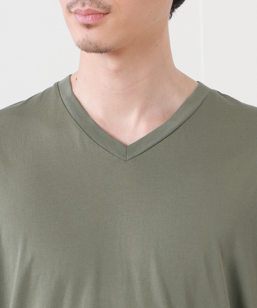 SAVE KHAKI UNITED(セーブカーキユナイテッド)の「SAVE KHAKI UNITED S/S SUPIMA V-NECK TEE(Tシャツ/カットソー・メンズ・ホワイト/ブラック/ネイビー/ライトグリーン/ブラック系その他・MEDIUM/LARGE/X-LARGE)」の11枚目の写真