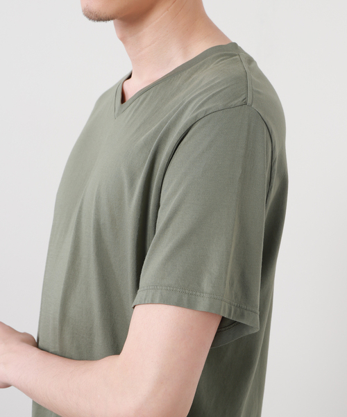 SAVE KHAKI UNITED(セーブカーキユナイテッド)の「SAVE KHAKI UNITED S/S SUPIMA V-NECK TEE(Tシャツ/カットソー・メンズ・ホワイト/ブラック/ネイビー/ライトグリーン/ブラック系その他・MEDIUM/LARGE/X-LARGE)」の14枚目の写真