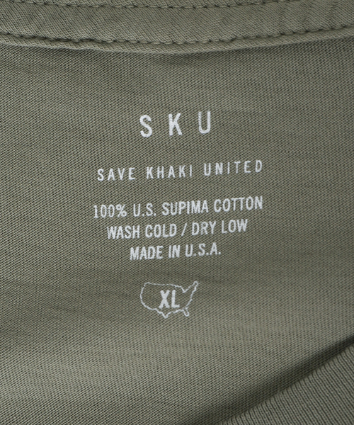 SAVE KHAKI UNITED(セーブカーキユナイテッド)の「SAVE KHAKI UNITED S/S SUPIMA V-NECK TEE(Tシャツ/カットソー・メンズ・ホワイト/ブラック/ネイビー/ライトグリーン/ブラック系その他・MEDIUM/LARGE/X-LARGE)」の16枚目の写真