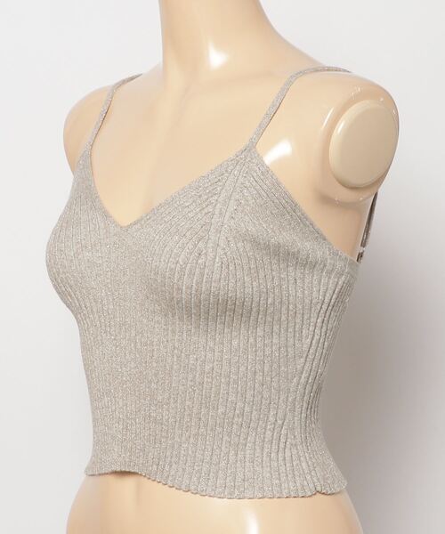 ALLSAINTS（オールセインツ）の「LEXI CROP TOP | LEXI クロップ トップス（キャミソール・レディース・シルバー・S/XS/M）」の2枚目の写真