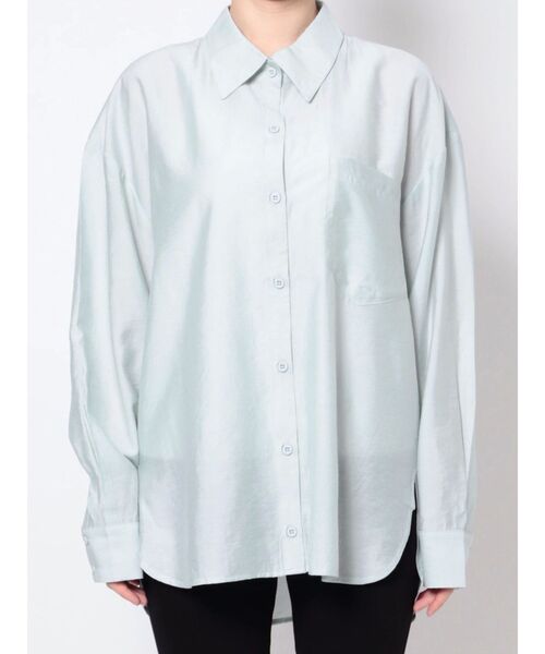 EMODA（エモダ）の「オーバーシアールーズシャツ（シャツ/ブラウス・レディース・ホワイト/イエロー/ブルー・FREE）」の11枚目の写真