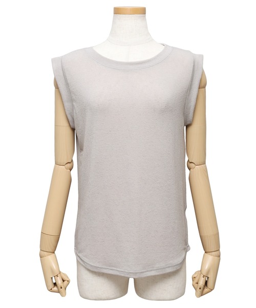 reca（レカ）の「リネンミックスノースリーブTシャツ（Tシャツ/カットソー・レディース・ブラック/オフホワイト/オレンジ/ブルー/グリーン/グレイッシュベージュ・FREE）」の17枚目の写真