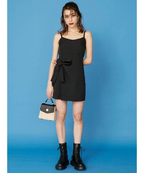 EVRIS（エヴリス）の「ラップキャミコンビネゾン（サロペット/オーバーオール・レディース・ブラック/オレンジ/グリーン・FREE）」の18枚目の写真