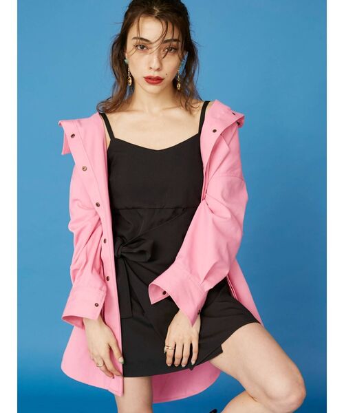 EVRIS（エヴリス）の「ラップキャミコンビネゾン（サロペット/オーバーオール・レディース・ブラック/オレンジ/グリーン・FREE）」の9枚目の写真