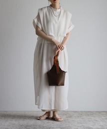 Bonjour Sagan | レイヤードベストシャツワンピース(シャツワンピース)