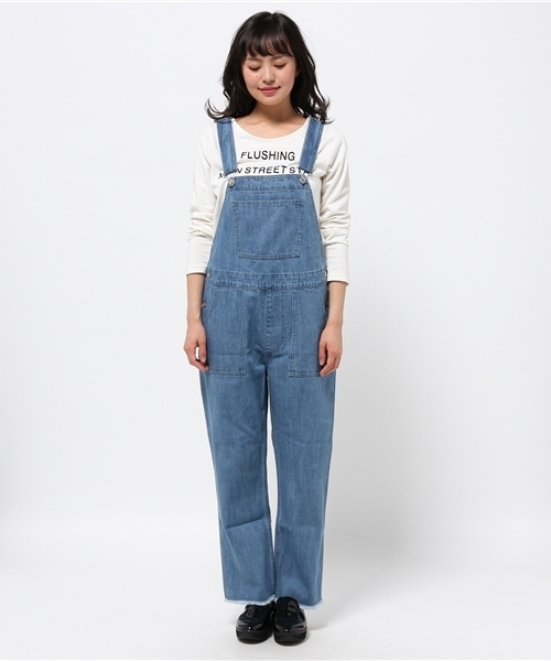 Kastane（カスタネ）の「【Kastane】断ち切りデニムサロペット（サロペット/オーバーオール・レディース・インディゴブルー/ブルー・2/1）」の10枚目の写真