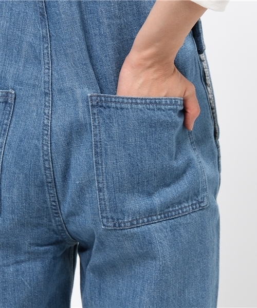 Kastane（カスタネ）の「【Kastane】断ち切りデニムサロペット（サロペット/オーバーオール・レディース・インディゴブルー/ブルー・2/1）」の6枚目の写真