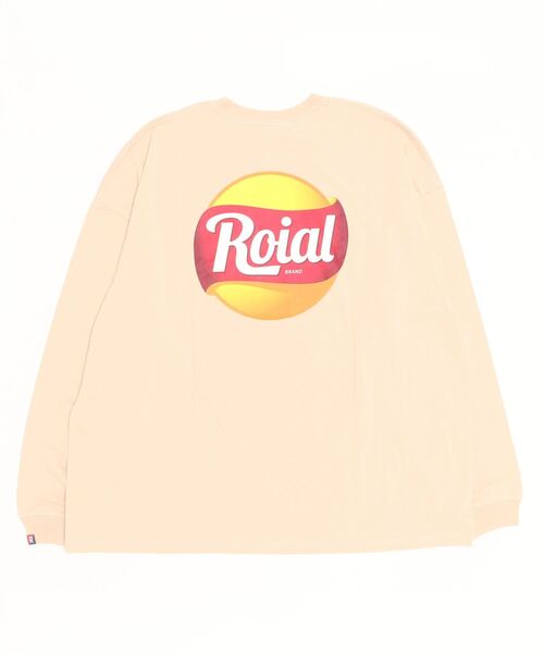 roial（ロイアル）の「ROIAL/ロイアル ビッグシルエット バックプリントロンT R223MLT01（Tシャツ/カットソー・メンズ・ブルー/ホワイト/ベージュ・M/L）」の5枚目の写真