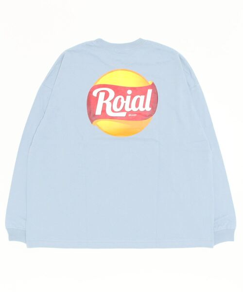 roial（ロイアル）の「ROIAL/ロイアル ビッグシルエット バックプリントロンT R223MLT01（Tシャツ/カットソー・メンズ・ブルー/ホワイト/ベージュ・M/L）」の6枚目の写真