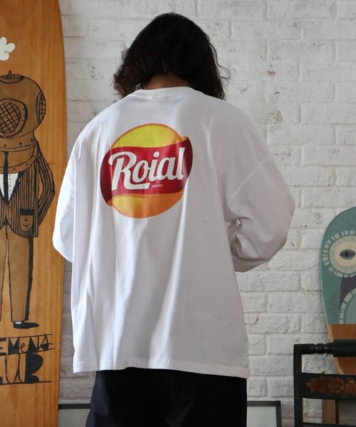 roial（ロイアル）の「ROIAL/ロイアル ビッグシルエット バックプリントロンT R223MLT01（Tシャツ/カットソー・メンズ・ブルー/ホワイト/ベージュ・M/L）」の20枚目の写真