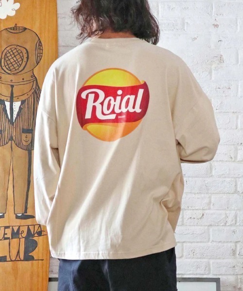 roial（ロイアル）の「ROIAL/ロイアル ビッグシルエット バックプリントロンT R223MLT01（Tシャツ/カットソー・メンズ・ブルー/ホワイト/ベージュ・M/L）」の14枚目の写真