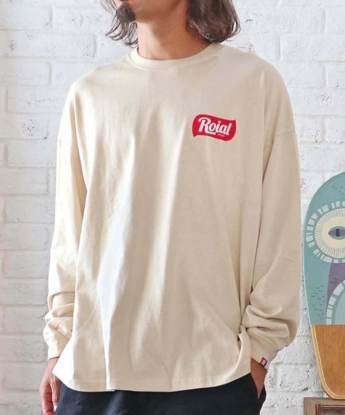 roial（ロイアル）の「ROIAL/ロイアル ビッグシルエット バックプリントロンT R223MLT01（Tシャツ/カットソー・メンズ・ブルー/ホワイト/ベージュ・M/L）」の15枚目の写真