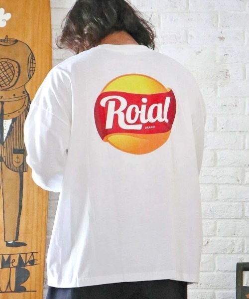 roial（ロイアル）の「ROIAL/ロイアル ビッグシルエット バックプリントロンT R223MLT01（Tシャツ/カットソー・メンズ・ブルー/ホワイト/ベージュ・M/L）」の17枚目の写真