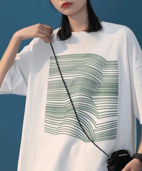 Mimma/Mimaa(ミマ)の「【Mimma/Mimaa】ディストーションプリントTEEシャツ(Tシャツ/カットソー・メンズ・ホワイト/ブラック/パープル・FREE)」の8枚目の写真