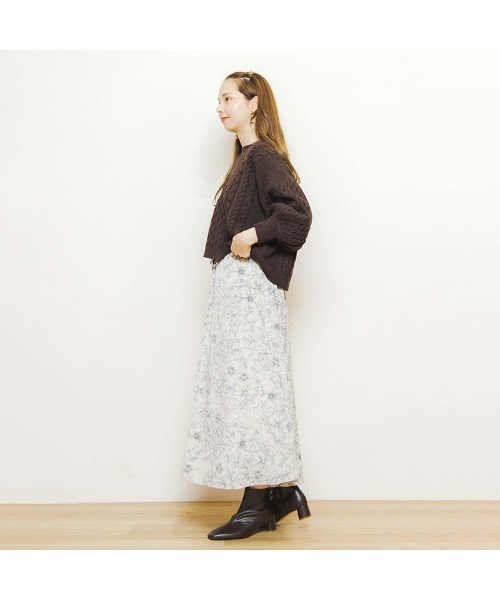 flower(フラワー)の「フェミニンバックニット(ニット/セーター・レディース・ブラウン/アイボリー・FREE)」の13枚目の写真