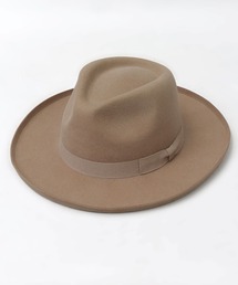 ReqHatter（レックハッター）の「ブリムアップ フラット ロングブリム フェルト 中折れハット（つば広）（ハット）」