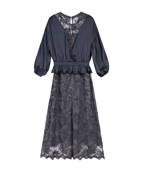 DRESS PLUS(ドレスプラス)の「パーティードレス ボレロ アンサンブル ワンピース 結婚式(アンサンブル・レディース・グレイッシュベージュ/チャコールアッシュ/ブラウン/クリアグリーン・XL/L/S/M)」の13枚目の写真