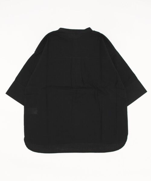 Lugnoncure（ルノンキュール）の「サッカーストライプブラウス（シャツ/ブラウス・レディース・ブラック/オフホワイト/イエロー・ﾌﾘ-）」の4枚目の写真