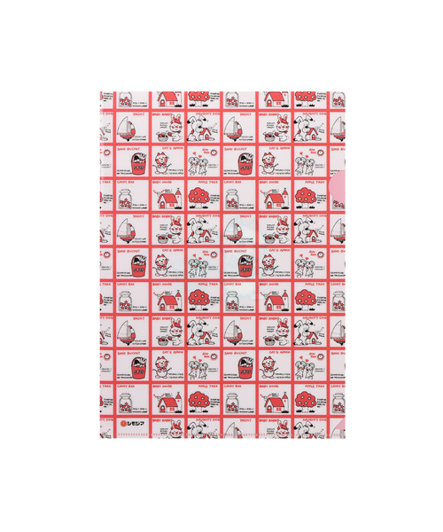 SiNCERE(シンシア)の「〈シモジマ〉レトロでかわいい包装紙柄 A4クリアファイル(ステーショナリー・レディース・レッド/ピンク/ブルー・A4)」の10枚目の写真