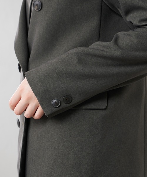 Lui's（ルイス）の「2WAYスリーブツイルオーバーダブルジャケット(セットアップ対応)（テーラードジャケット・レディース・ブラック/カーキ・FREE）」の13枚目の写真