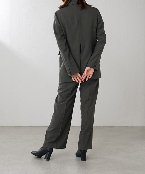 Lui's（ルイス）の「2WAYスリーブツイルオーバーダブルジャケット(セットアップ対応)（テーラードジャケット・レディース・ブラック/カーキ・FREE）」の12枚目の写真