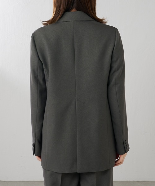 Lui's（ルイス）の「2WAYスリーブツイルオーバーダブルジャケット(セットアップ対応)（テーラードジャケット・レディース・ブラック/カーキ・FREE）」の5枚目の写真