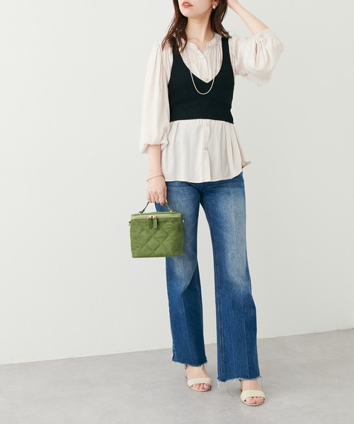 natural couture(ナチュラルクチュール)の「大人気リバイバル/WEB限定カラーあり/2022AW/とろみサテンブラウス(シャツ/ブラウス・レディース・ラベンダー/その他1/その他2/ピンクベージュ/イエロー/ブラウン/オフホワイト/ネイビー・FREE)」の12枚目の写真