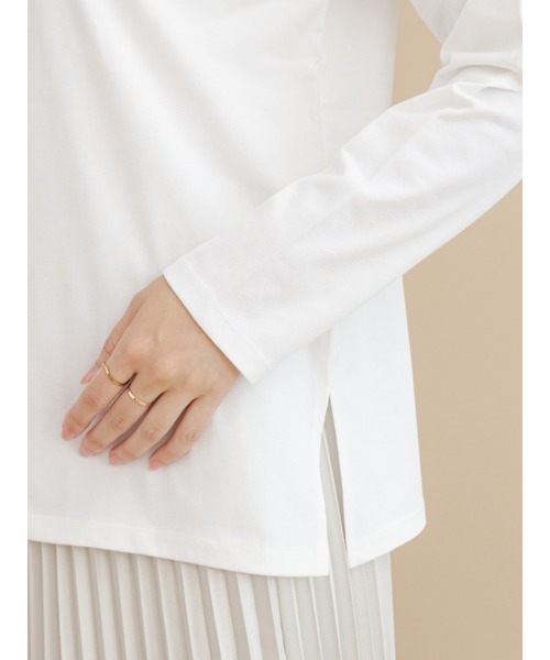 Te chichi（テチチ）の「ボーダーアソートフレンチロゴロンT（Tシャツ/カットソー・レディース・チャコール/オフホワイト/ブラック・ﾌﾘ-）」の11枚目の写真