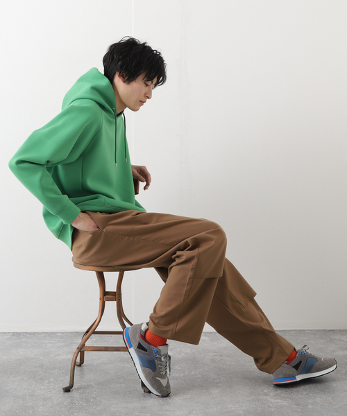 417 EDIFICE（フォーワンセブンエディフィス）の「【HEAR MY NAME / ヒアマイネーム】別注 ダブルニーパンツ（その他パンツ・メンズ・チャコールグレー/ベージュ/ネイビー・MEDIUM/LARGE）」の4枚目の写真