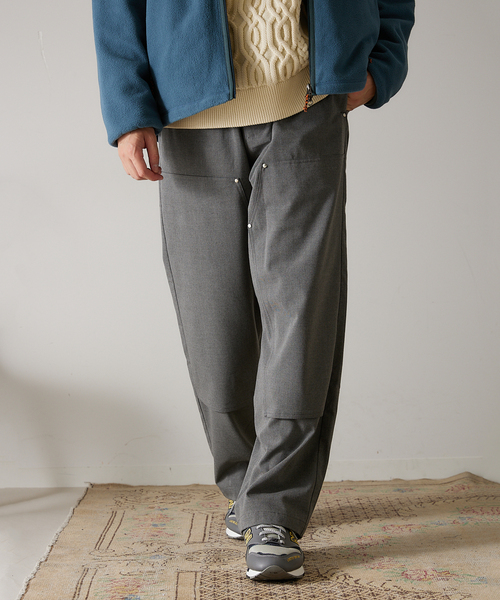 417 EDIFICE（フォーワンセブンエディフィス）の「【HEAR MY NAME / ヒアマイネーム】別注 ダブルニーパンツ（その他パンツ・メンズ・チャコールグレー/ベージュ/ネイビー・MEDIUM/LARGE）」の8枚目の写真