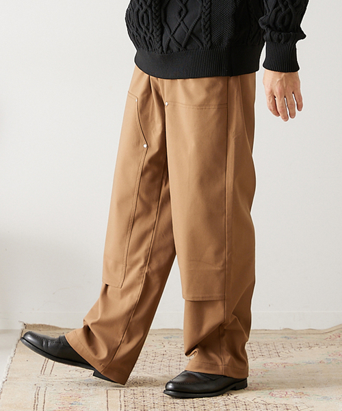 417 EDIFICE（フォーワンセブンエディフィス）の「【HEAR MY NAME / ヒアマイネーム】別注 ダブルニーパンツ（その他パンツ・メンズ・チャコールグレー/ベージュ/ネイビー・MEDIUM/LARGE）」の15枚目の写真