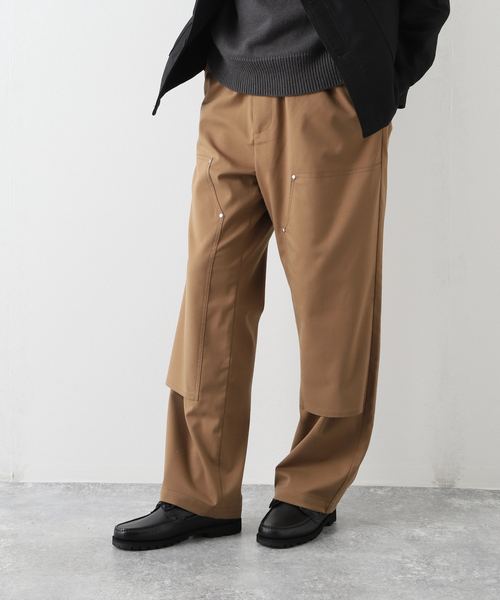 417 EDIFICE（フォーワンセブンエディフィス）の「【HEAR MY NAME / ヒアマイネーム】別注 ダブルニーパンツ（その他パンツ・メンズ・チャコールグレー/ベージュ/ネイビー・MEDIUM/LARGE）」の18枚目の写真