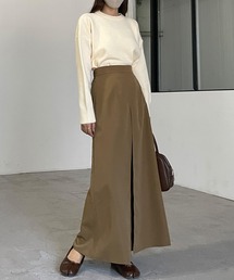 Louere | 薄手インバーテッドプリーツロングスカート(スカート)